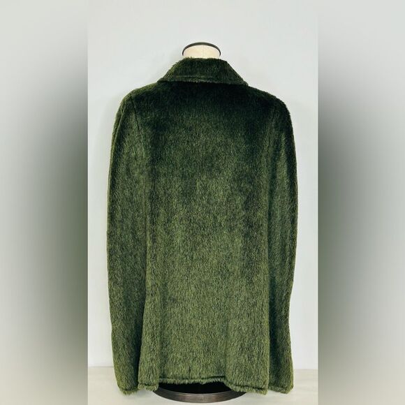 Mid-Century Europe Craft Wool Blend Faux Fur Cape with Arm Slits MEASUREMENTS - Picture 4 of 16